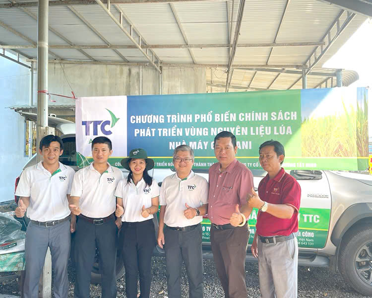 HÀNH TRÌNH PHÁT TRIỂN VÙNG NGUYÊN LIỆU LÚA GIỮA NHÀ MÁY GẠO TANI - PHÂN HỮU CƠ TTC AGRIS - NHÀ NÔNG.